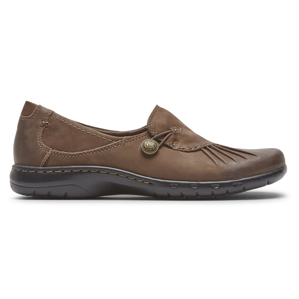 Rockport Singapore Womens Slip-On - Cobb Hill Paulette Brown - CU7245386